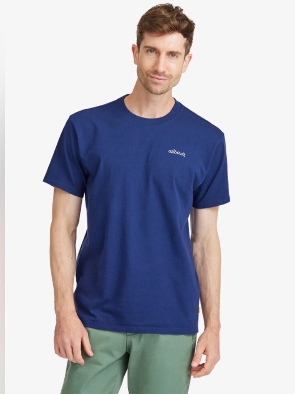 NWT Allbirds Men's Allgood Cotton Logo Tee Deep Navy Size M